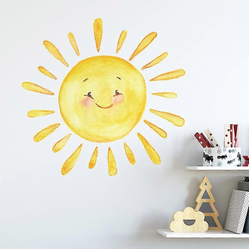 Cartoon Painted Sun Wall Sticker 37x35.5cm