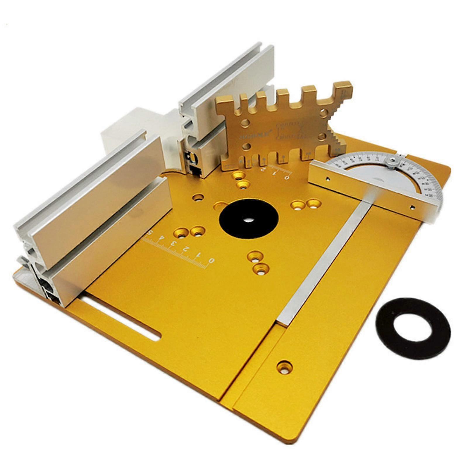Aluminum Router Table Insert Plate  for Trimming Machine Golden 4pcs Tools