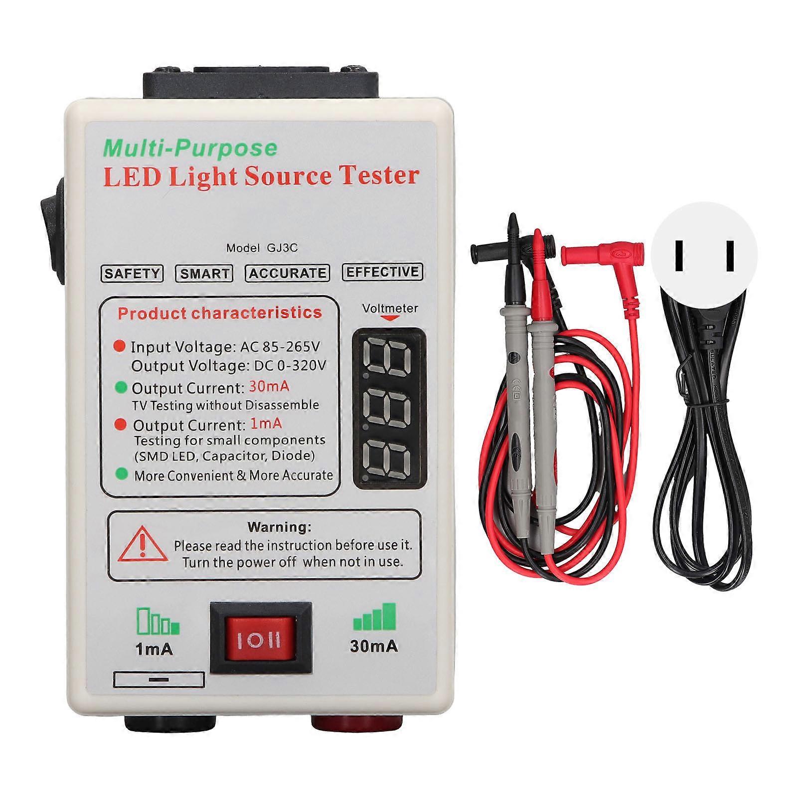 LED TV Backlight Tester High Low Current Gear Soft Start Safe LED Lamp Bead Test Tool with AC Switch 85?265V US Plug