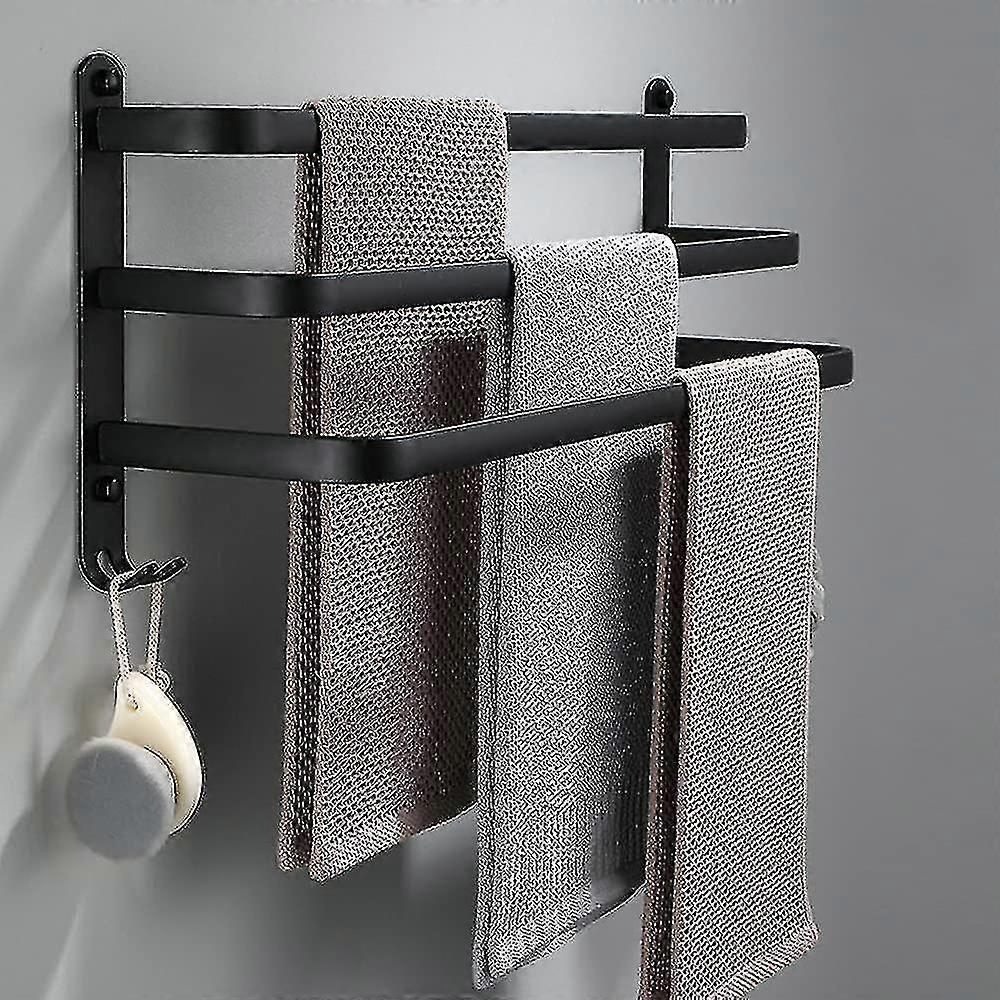 Aluminum Wall Mounted Towel Rack - 3 Layers - 40cm - Waterproof