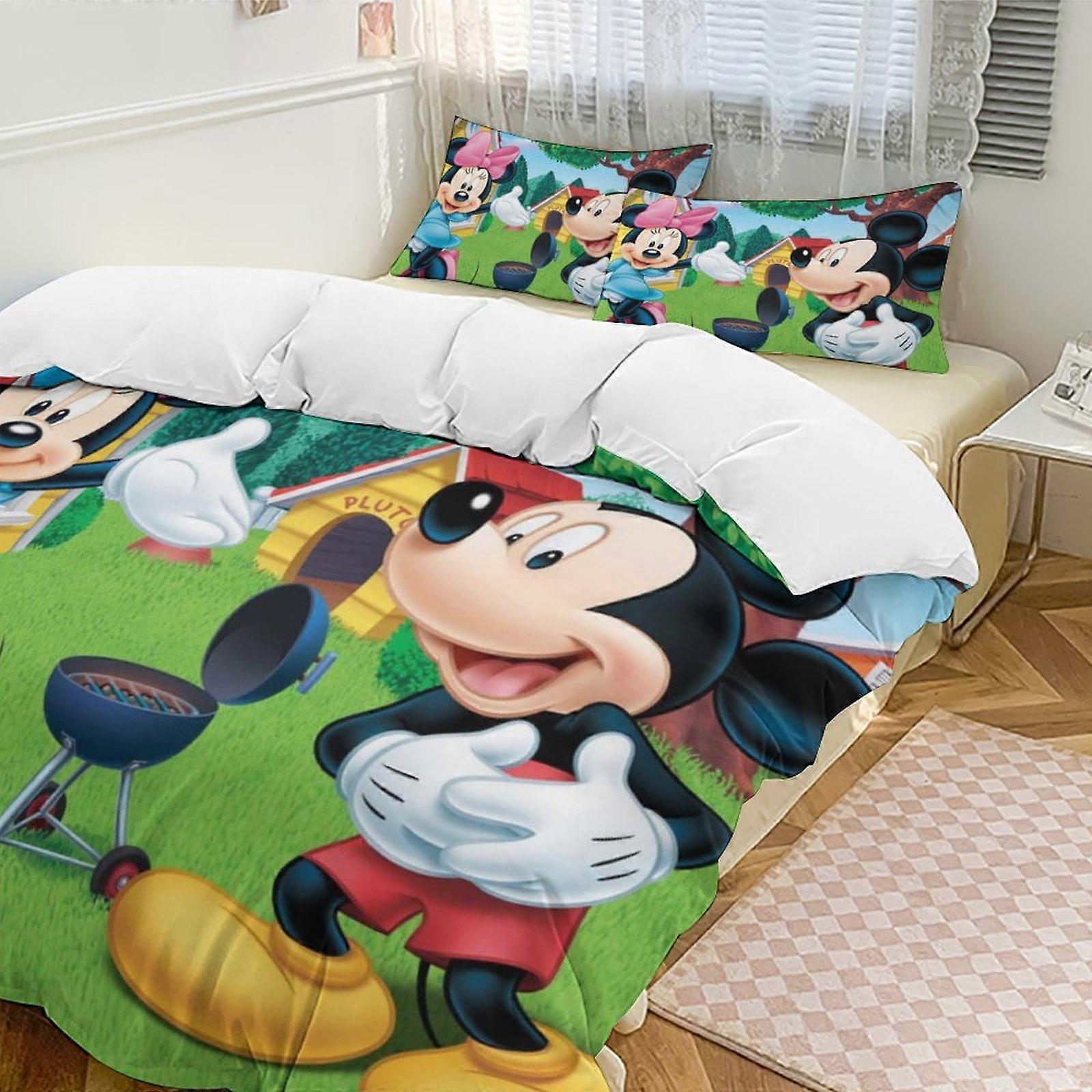 v4281  Bed Sheets Bedding Minnie MouseCartoon Collection 3-Piece Comforter Set, Personalized Bedding Decor for Kids And Teens  Bed Sheets  yuq4281