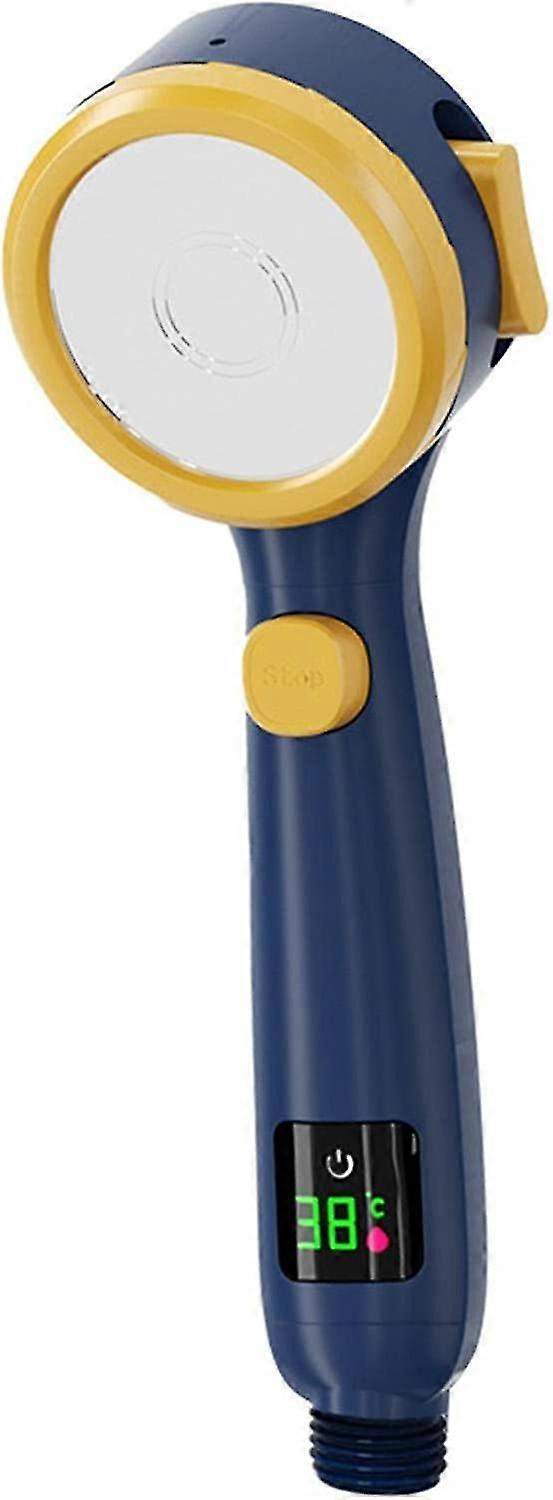 shower head temperature display,led temperature,high pressure hand held,water saving with 4 spray setting
