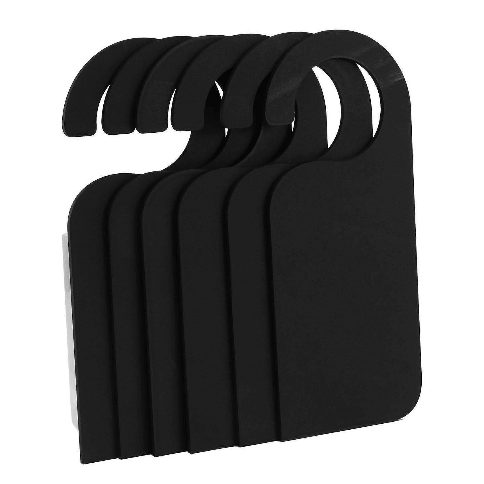6 Pcs Wooden Door Sign Hanger Mini Double-Sided Wood Blackboard Chalkboard Message Notes Memo Board
