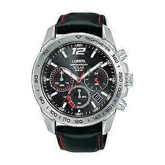 Lorus sport homme Montre analogique à quartz pour hommes avec bracelet en cuir de vachette RZ515AX9