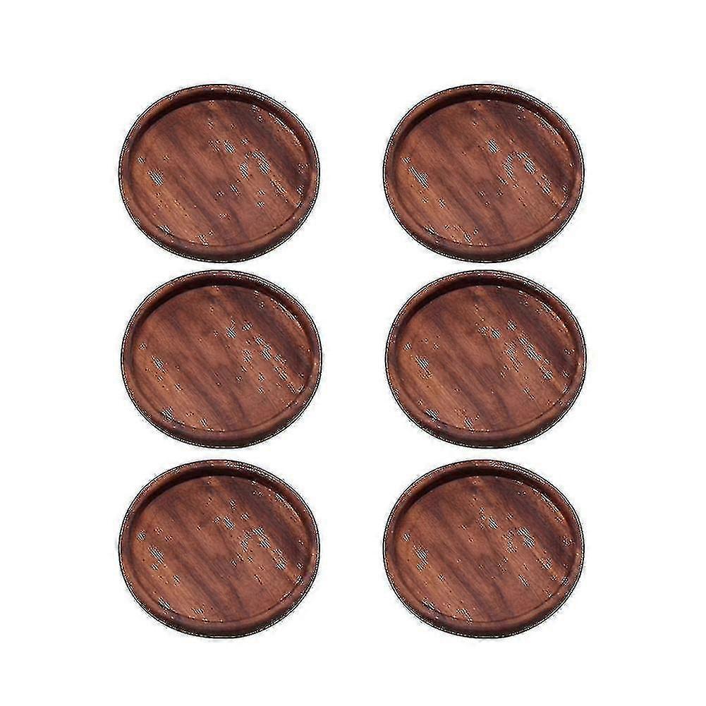6 Pcs Black Walnut Coaster