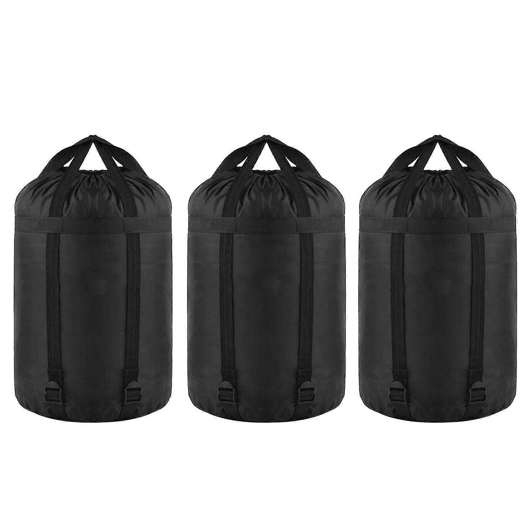 3x Nylon Compression Sacks Bag Sleeping Bag Stuff Storage Compression Bag Sack