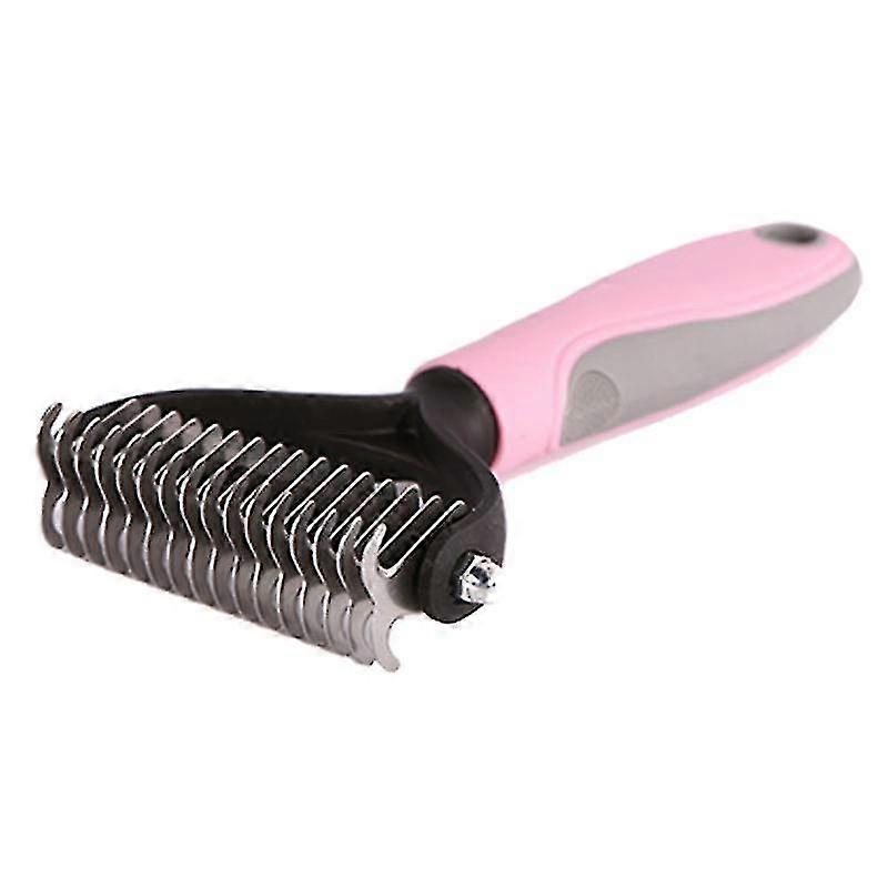 Acier inoxydable Double face Pet Cats Peigne de chien Brosse Nœud Ouvert Rake Toilettage