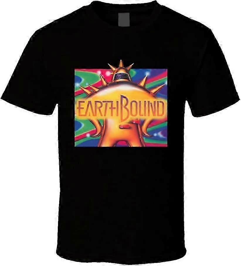 Camiseta de Video Game Retrô Earthbound Box Art Ness Material retrô moderno