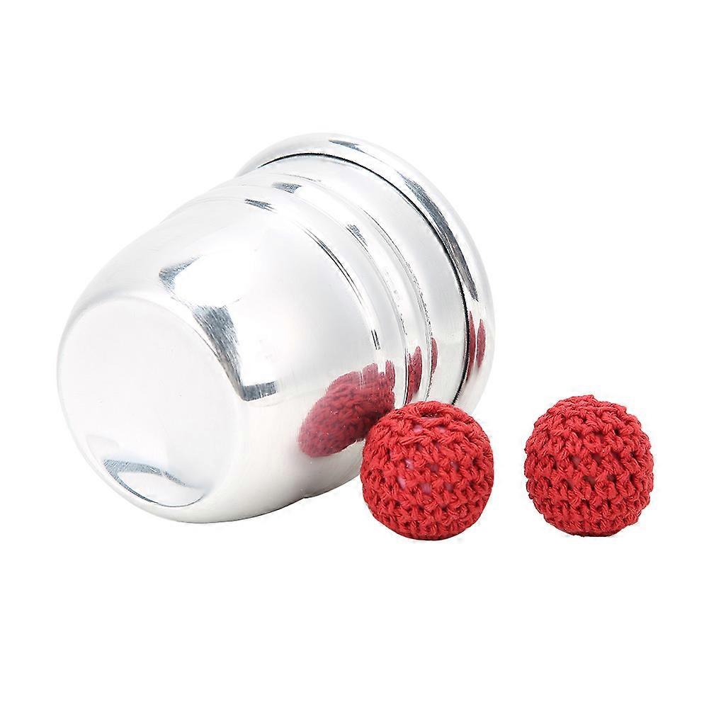 Aluminum Magic Tricks Wide Mouth Cup with Magnetic Balls for Close Up Magician Props