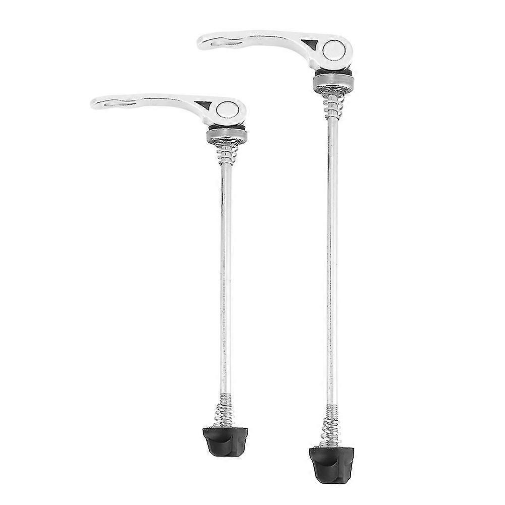 Front and Rear Bicycle Quick Release Skewer Set - Silver