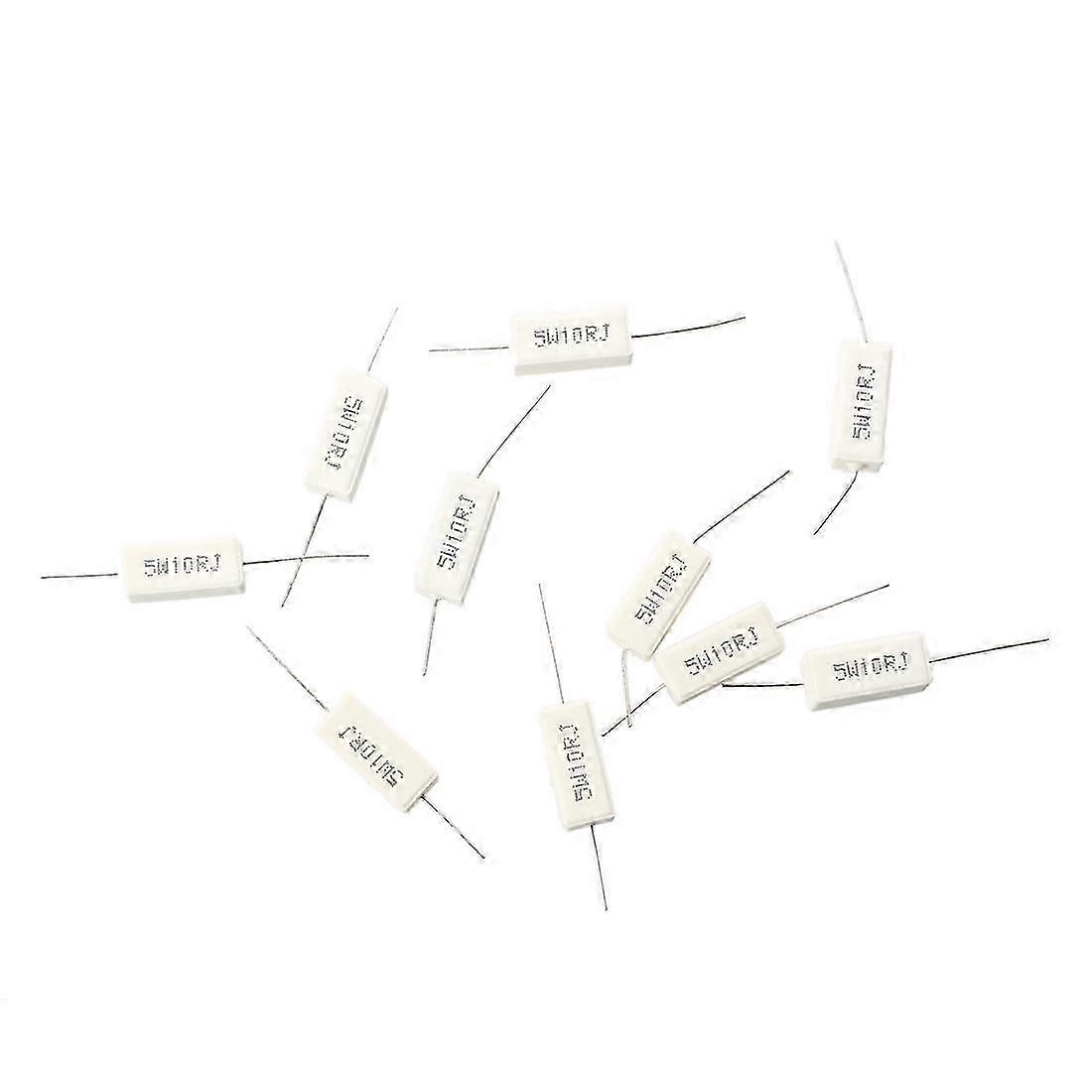 10 PCS 5W 10 ohm Ceramic Load Resistors