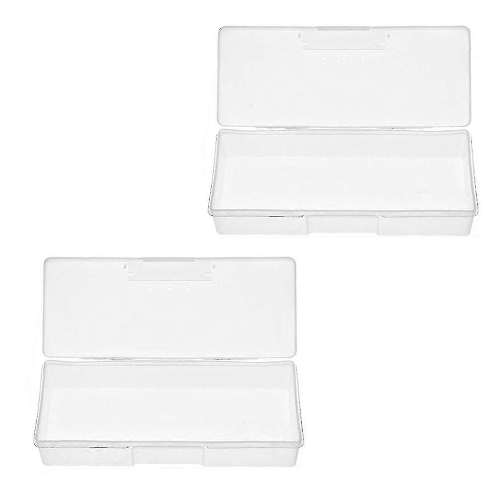 Empty Multifunctional Rectangular Storage Box - Nail Jewelry Storage Box Polished Manicure Toolbox