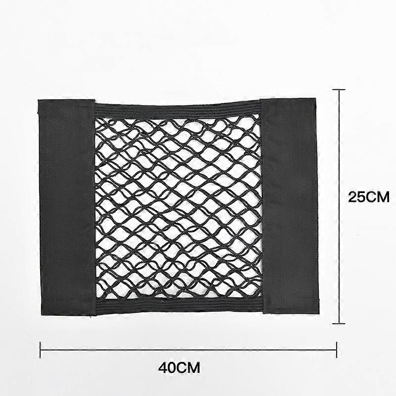 Car Back Rear Storage Net Seat Elastic String Net Magic Sticker Universal Mesh Storage Bag Auto Car Trunk Organizer Wholesale
