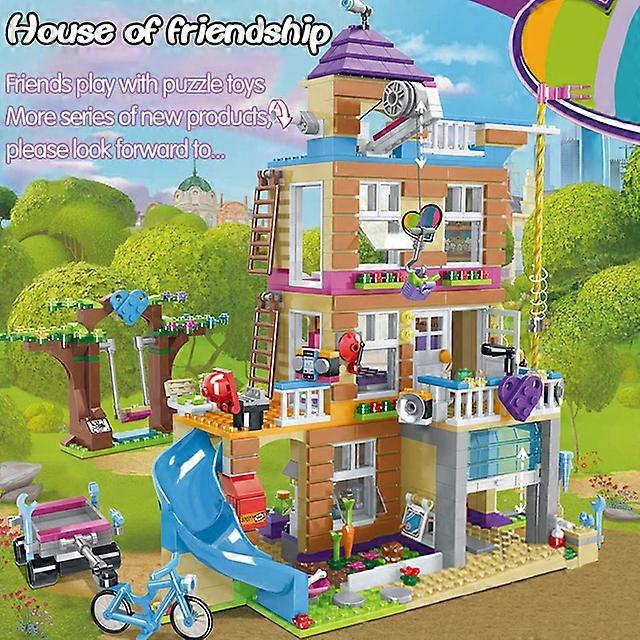 865PCS بيت الصداقة كتل البناء أصدقاء صالح 41340 فندق ومنزل اللعب لفتيات الأطفال الشخصيات الطوب هدايا عيد الميلاد | |   -