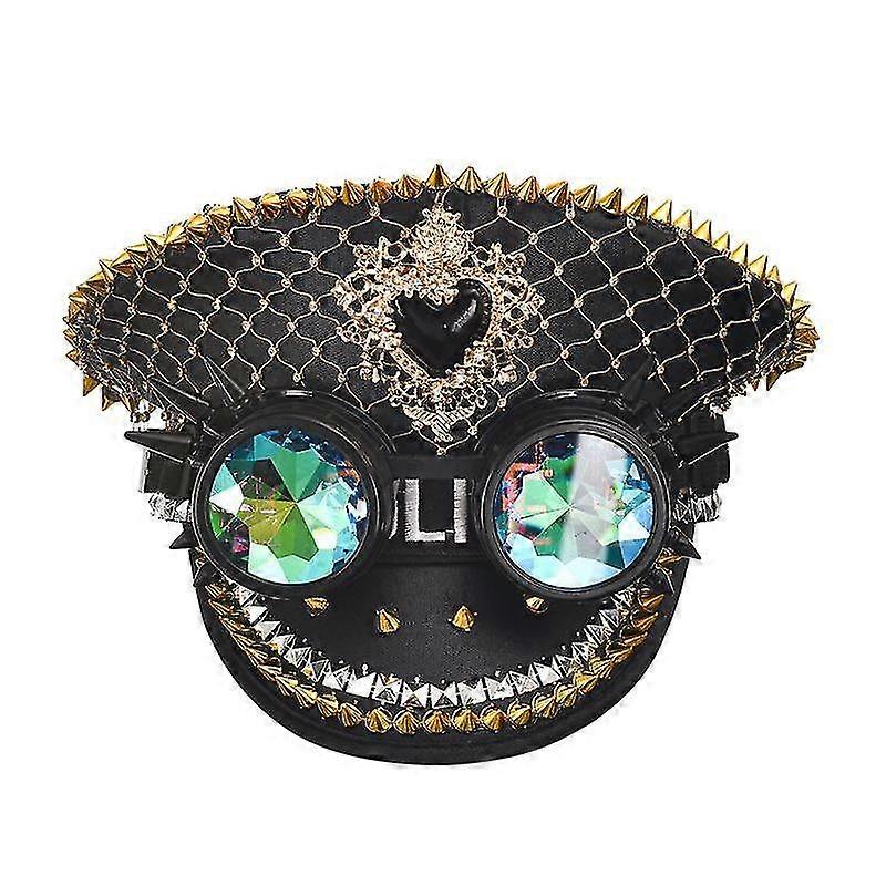 Unisex Burning Man Hats Sequin Steampunk Hats With Goggles
