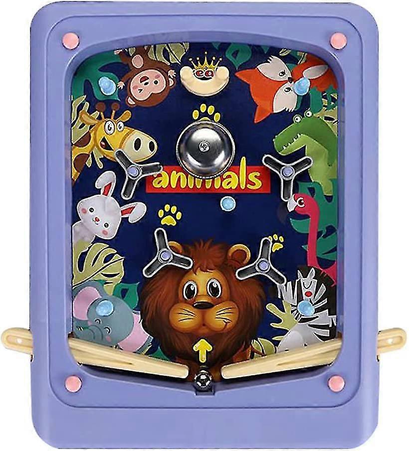 Pinball Toy Pocket Desktop Pinball Maze Arcade Game Machine Puzzle Crash Landing Board Game Children Interactive Educational Toy Purple