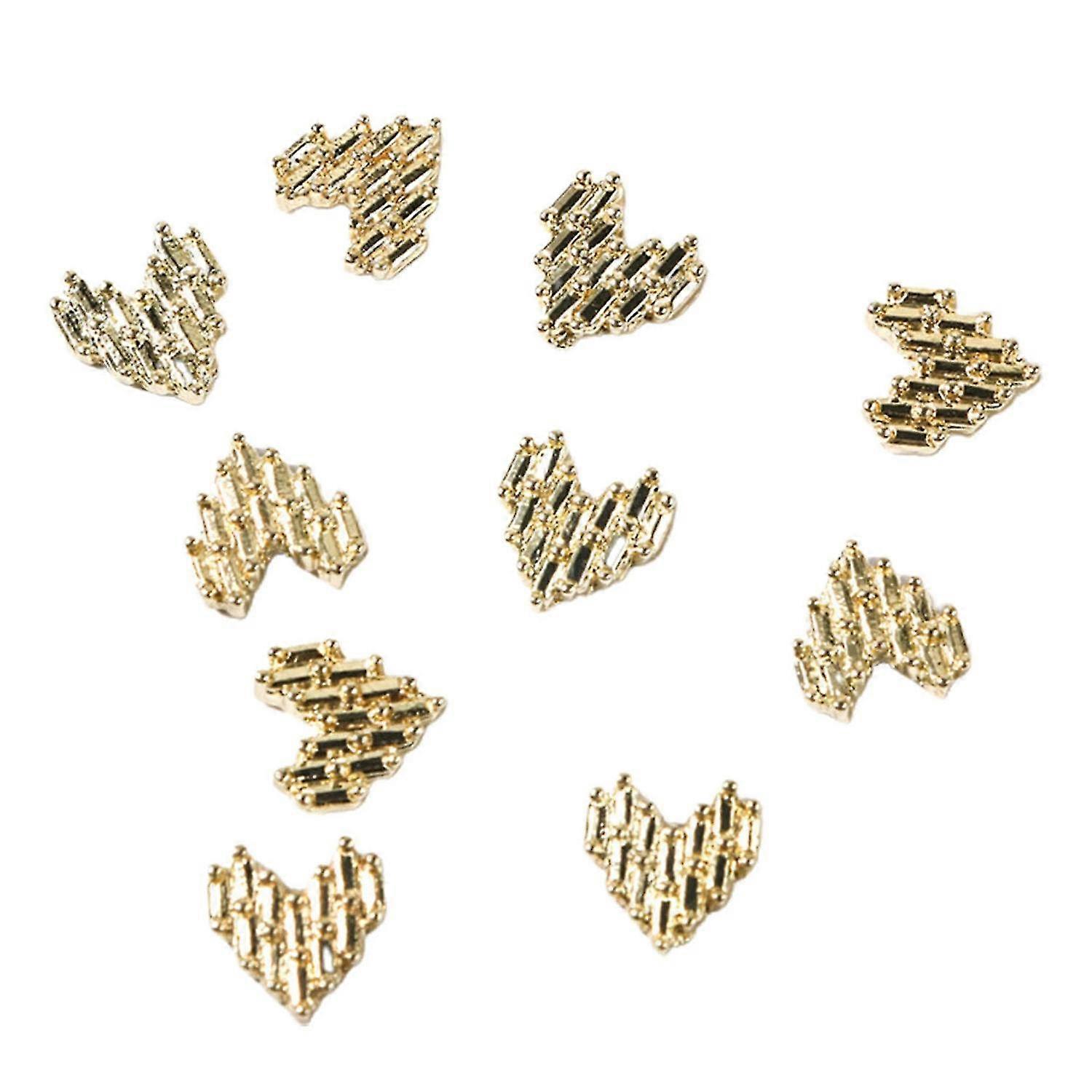 10Pcs Nail Rhinestones Sparkling Creative Shape Shiny Visual Effect Vivid Color Wide Application