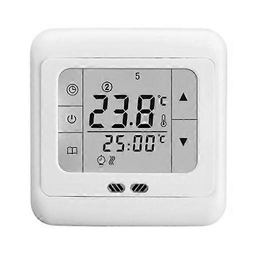 Thermostat, Thermostate Raumtemperaturregler mit LCD Digital Touchscreen Fußbodenheizung Weiß 30A