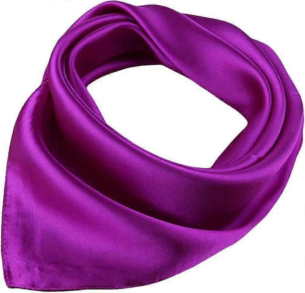 Women's Solid Stain Charmeuse Neckerchief Square Scarf 23" * 23"