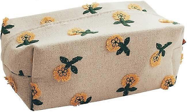 Tissue box Flower Embroidery