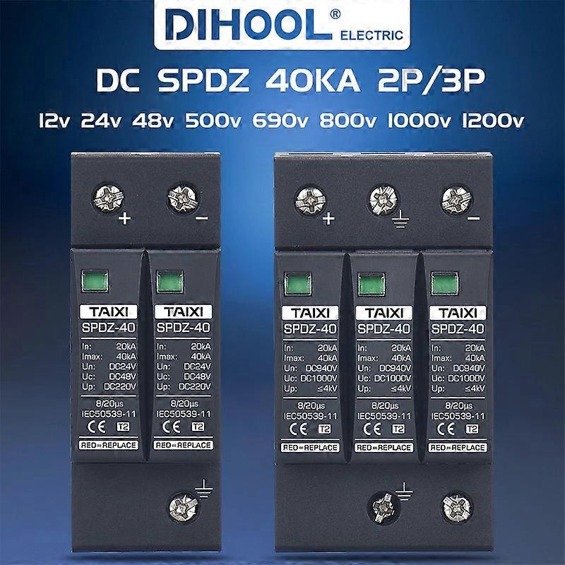DC SPD Surge Protector Switch Photovoltaic Inverter Battery Lightning Protection DC12V DC24V DC48V DC500V DC690V DC1000V DC1200V