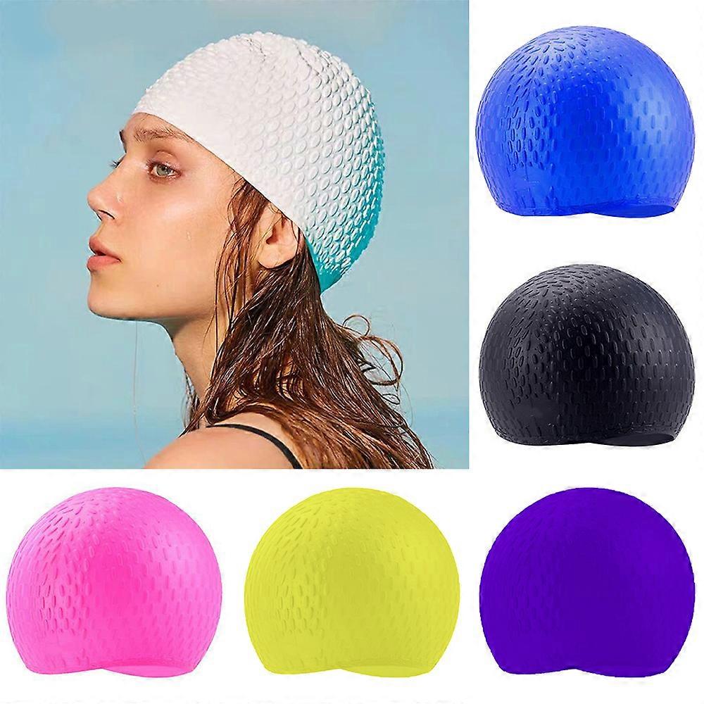 Adults Silicone Swim Cap Better Swimming Speed Non-slip Swim Hat for Women Men