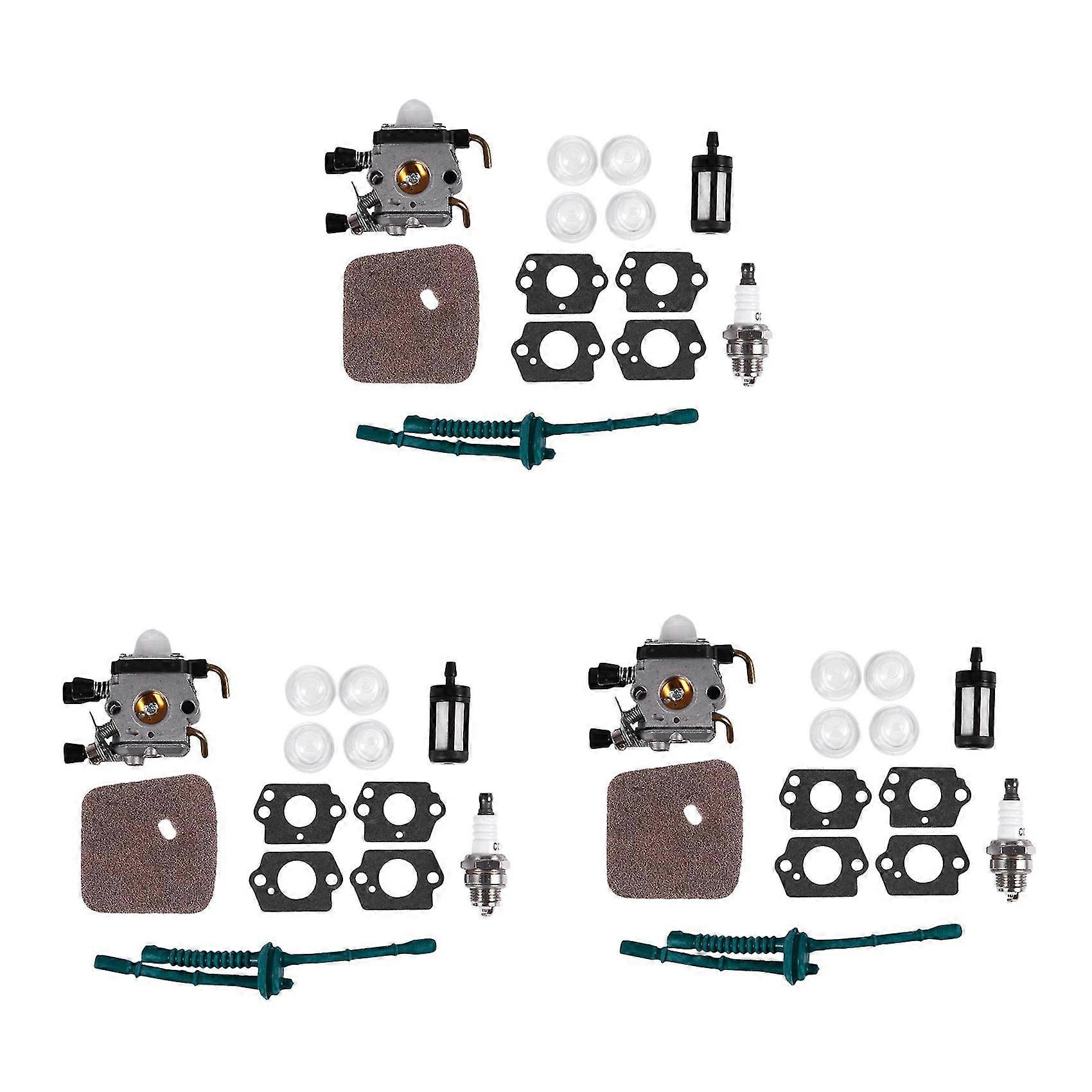 3x Carburetor For Fs80 Carburetor - Fc55 Fc75 Fc85 Fs310 Fs38 Fs45 Fs45c Fs45l Fs46 Zama Carburetor