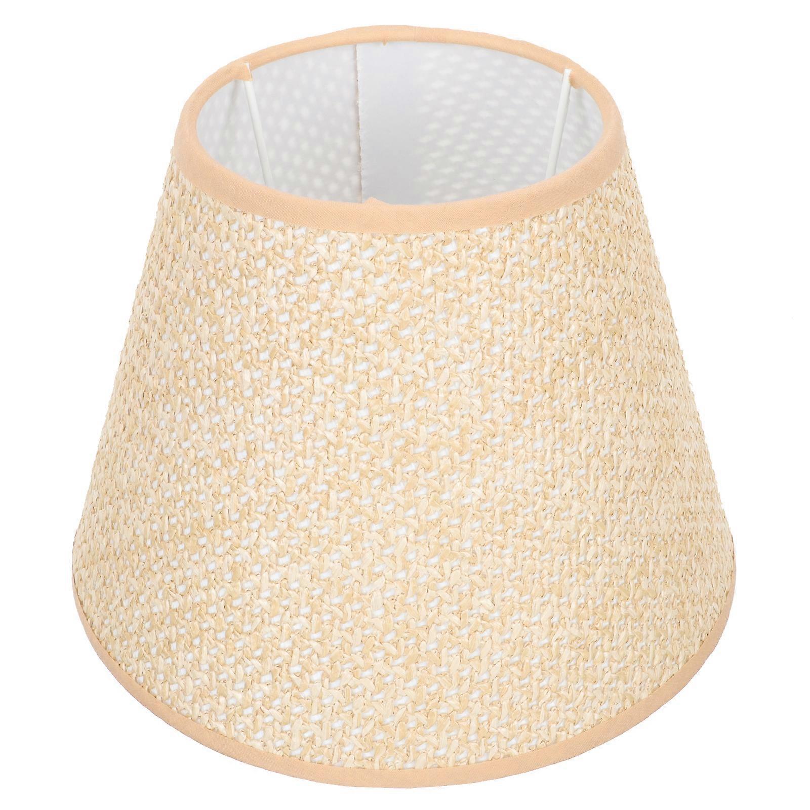 Leder Lampenschirm Desktop Licht Weben Lampenschirm für Schlafzimmer Wohnzimmer