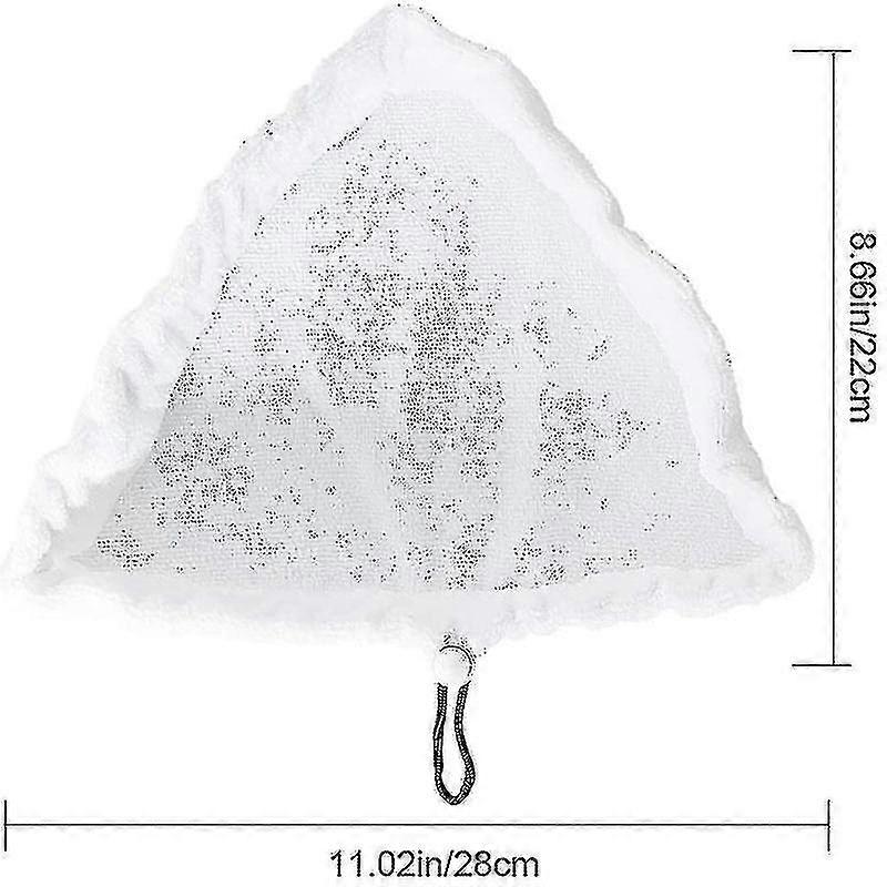 Microfibre Cloths Universal Cleaning Pads Compatible Steam Mops(4pcs, White)