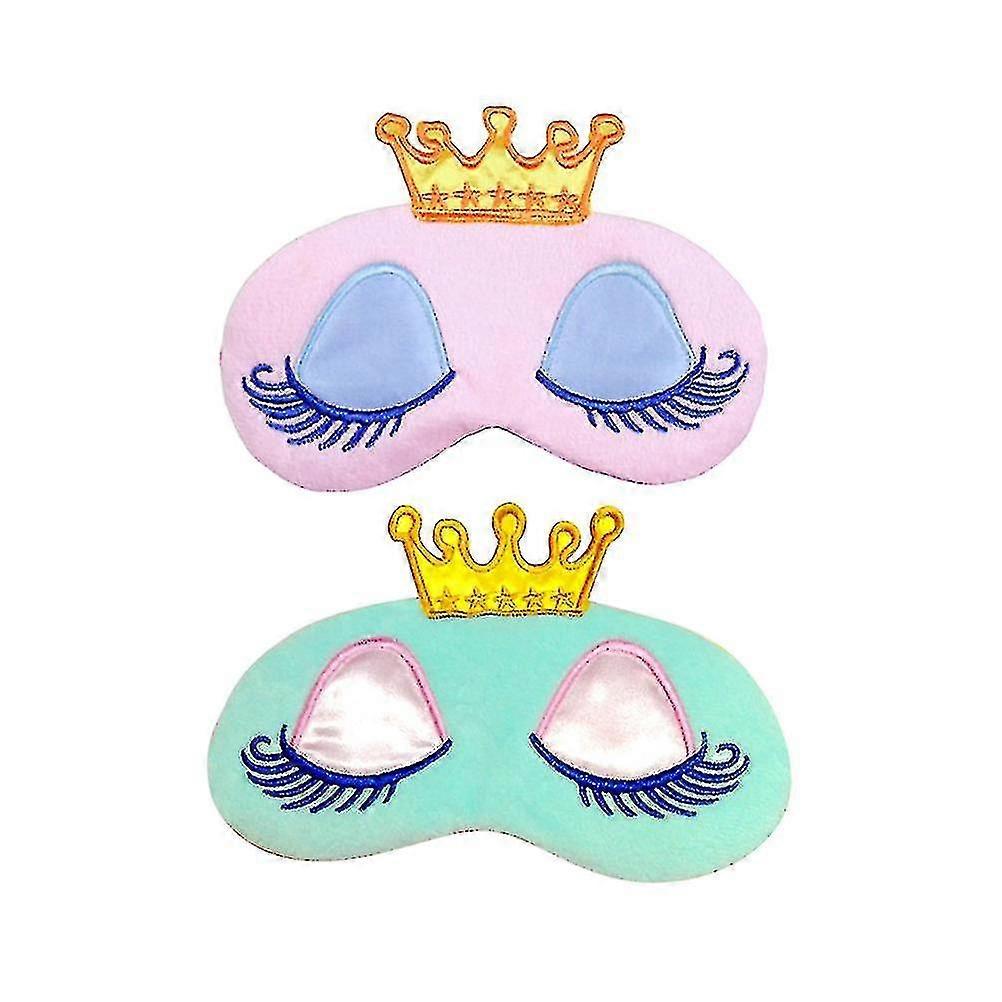 2 Pcs Blockout Eyeshade Plush Silk Eye Patch Shading Eyepatch