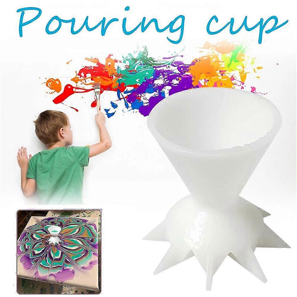 Paint Pouring Split Cup For Acrylic Painting Pouring Mini 7-leg Funnel Split Cup Reusable For Flower Pattern Paint