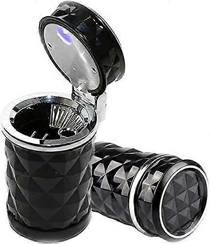 Bil askkopp, Bärbar inomhus utomhus askkopp, Bärbar bil askkopp med LED-ljus, Askkopp för bil, hem, kontor och resor