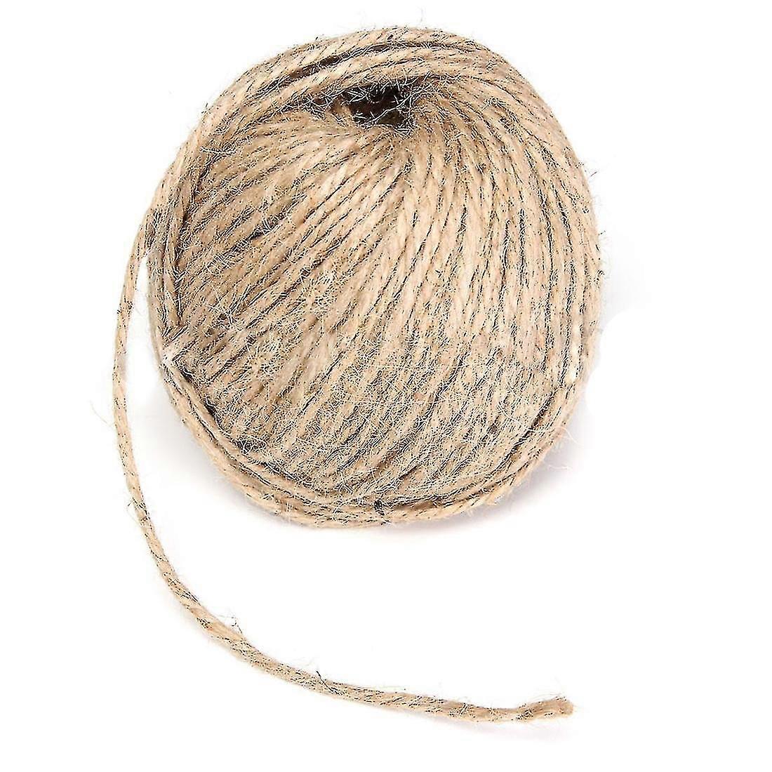 3mm Thick Brown Rustic Jute Twine Hessian String Cord Rope For Hand Craft 50m