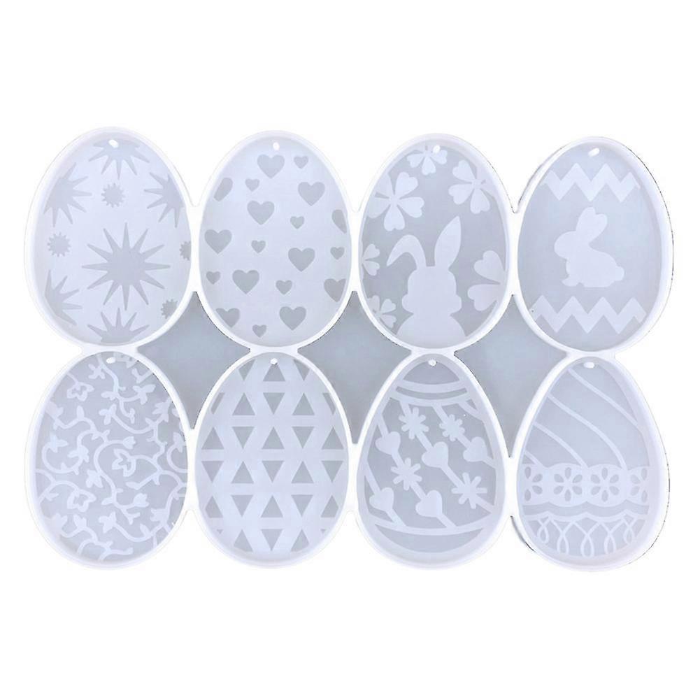 Easter Silicone Mold Diy Easter Egg Bunny Key Pendant Decorative Crystal Epoxy Resin Mold For Diy E