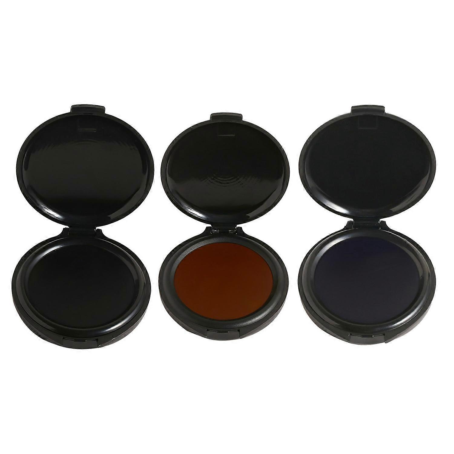 3Pcs Fingerprint Ink Pads ID Security Black Blue Red Quick-Drying Water Resistant Clear Imprints
