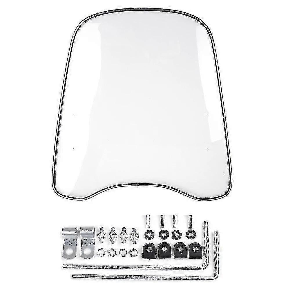 2mm Thick Universal Motorcycle Windshield Windscreen Clear Deflector Wind Shield Clear - JA