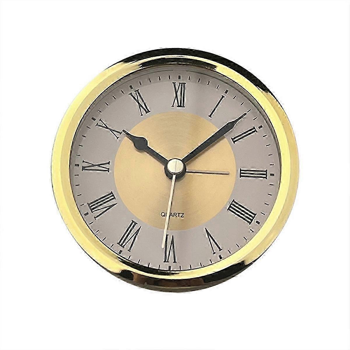 89mm Quartz Clock Retro Roman Numbers Clock Simple Clock Accessories Inlaid Handicraft Clock