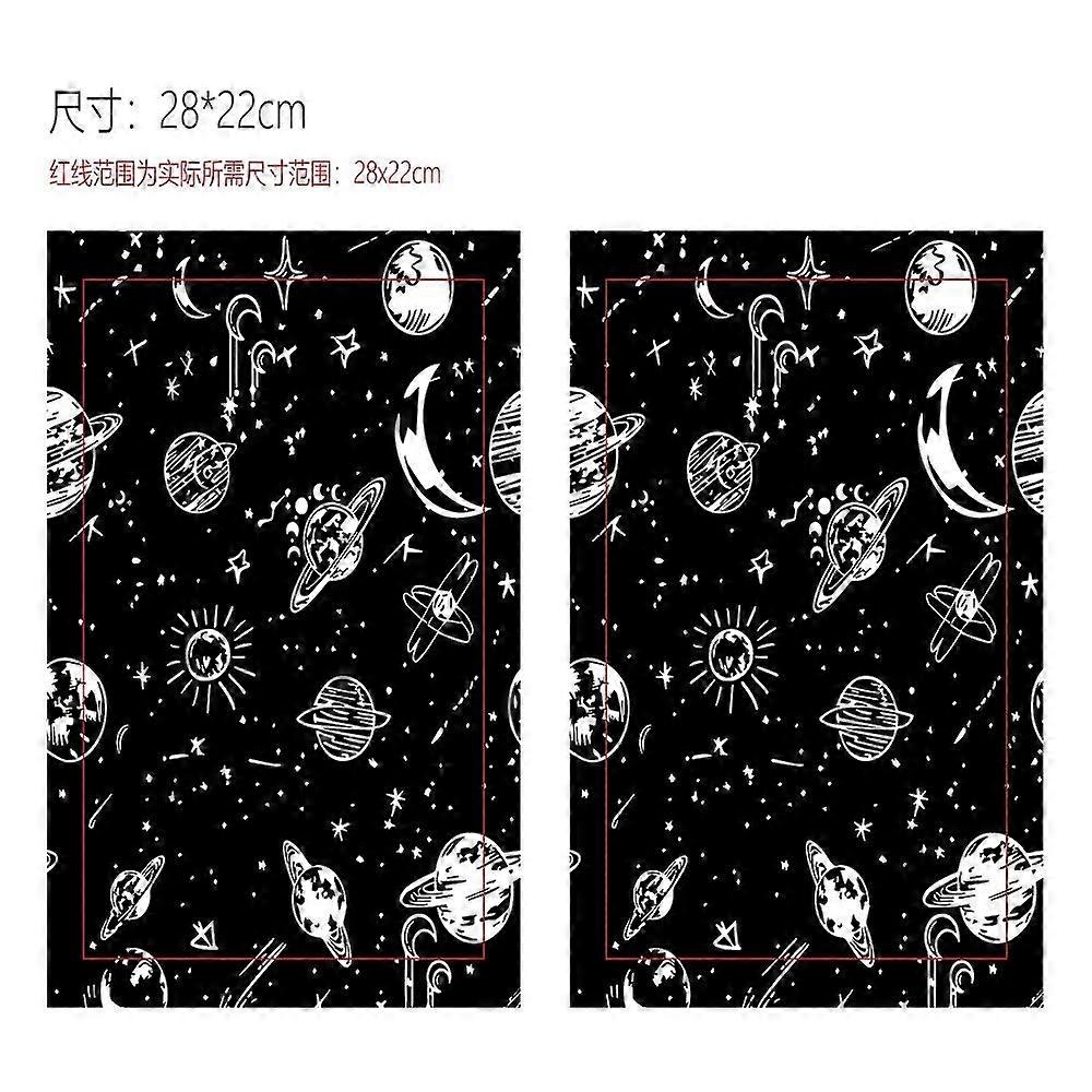 Cloth Book Cover Notebook Wraps Rectangle Planet 280x220mm