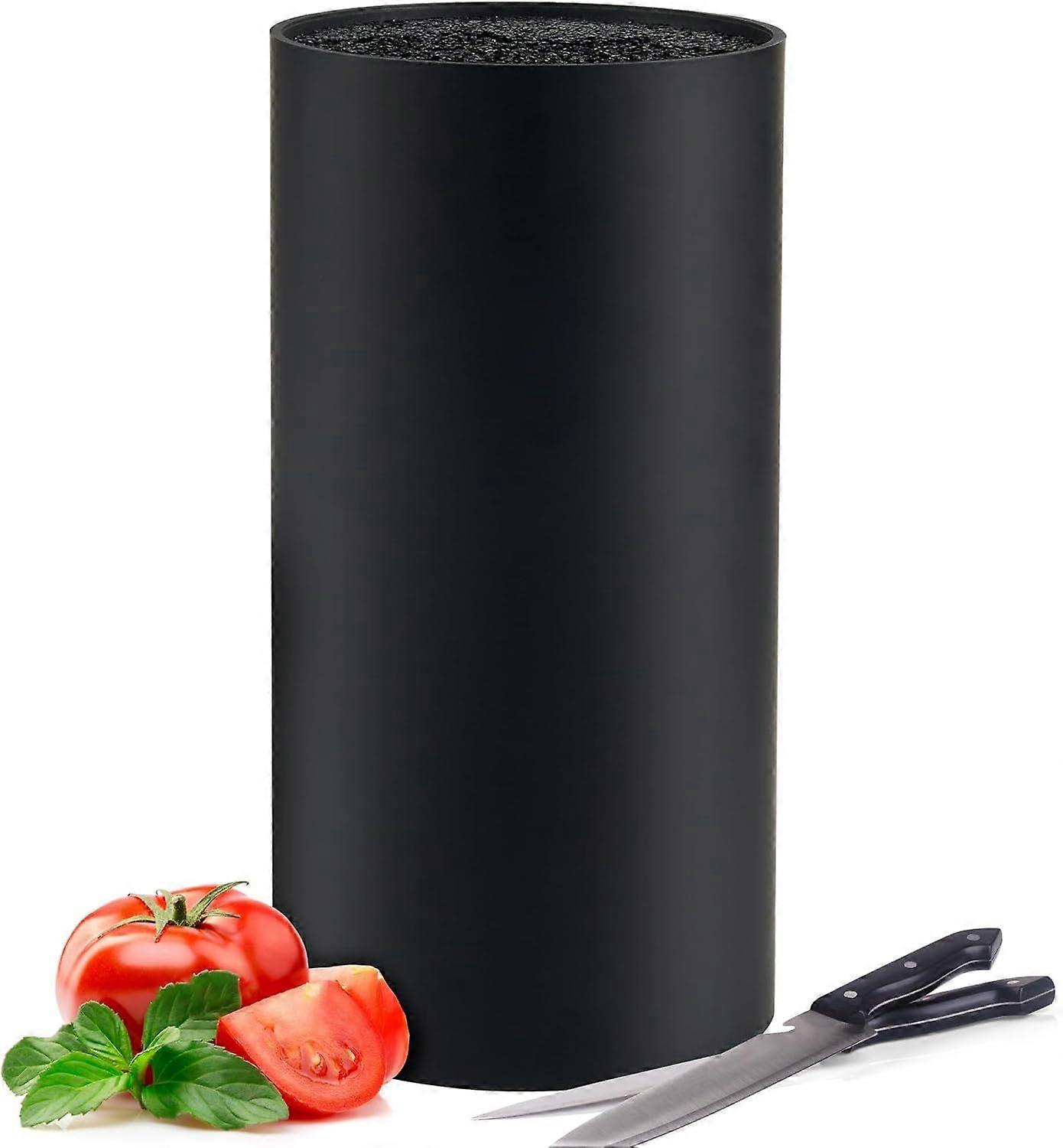Empty Knife Blocks, Kitchen Knife Holder, Knife Holder with Flexible Slats, Kitchen Knife Stand, Universal Knife Block for 8 Knives of All Kinds, 22 x