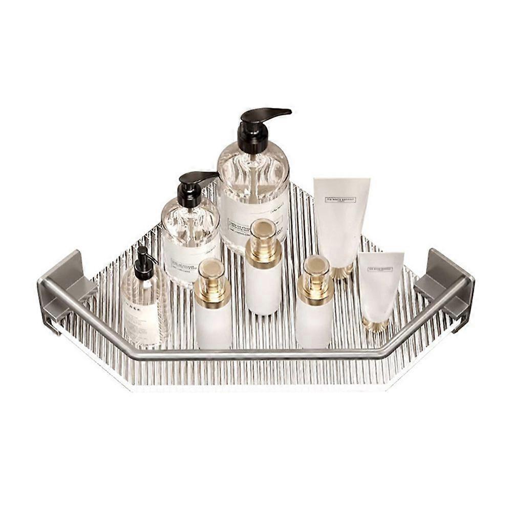 No-Drill Clear Wall Caddy Storage Rack Strong Load-bearing Scratch-Resistant Wall Mount Multifunctional Triangle Storage Holder