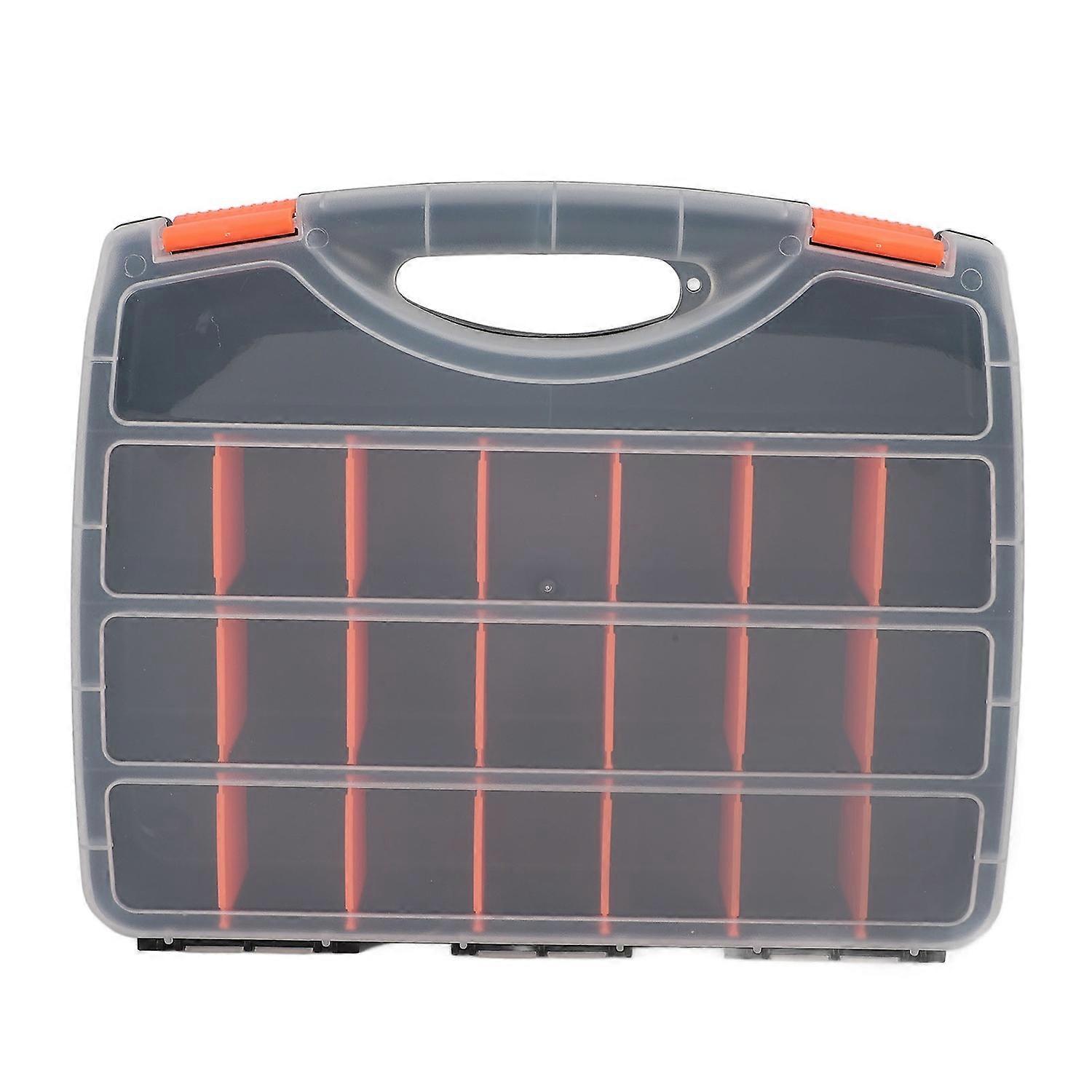 Hardware Storage Box PVC 21 Adjustable Compartments 2 Fixed Section Tools Organizer Container 
