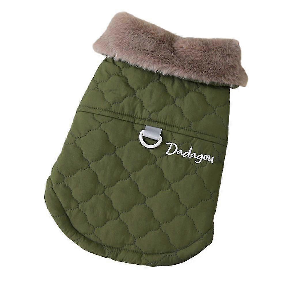 Pet Dog Valp Varm fleece vadderad kappa Vinter Termisk Jacka Västkläder Kläder