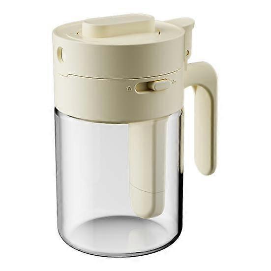 Glass Spice Jar with Spoon Locking Design Heat-Resistant Seasoning Container for Kitchen 2-in-1 Storage Jar with Spoon