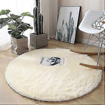 Plush Round Rug Fluffy White Carpets For Living Room Soft...