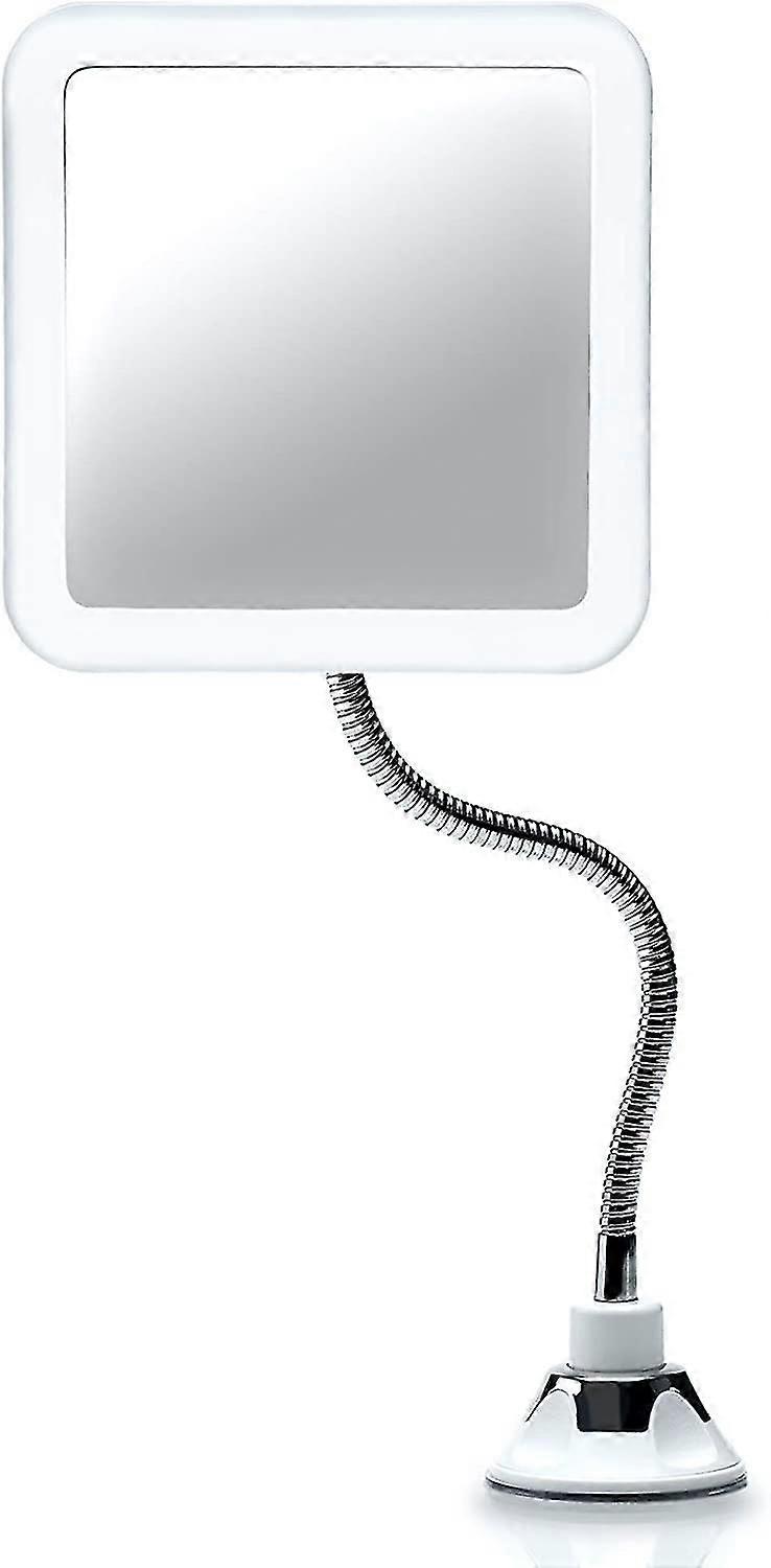 Flexible Magnifying Mirror 10x With Led Light And Gooseneck, Lighted Travel Makeup Mirror, Lock Suction, Natural Daylight Led, Cordless And Portable