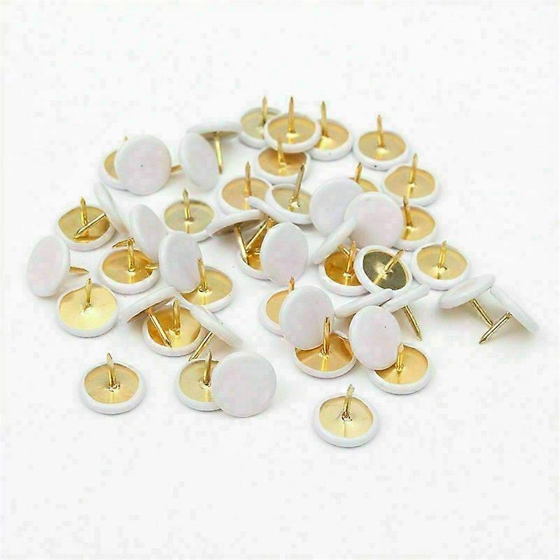 100 Colored 10mm Drawing Pins and Assorted Drawing Pins, White