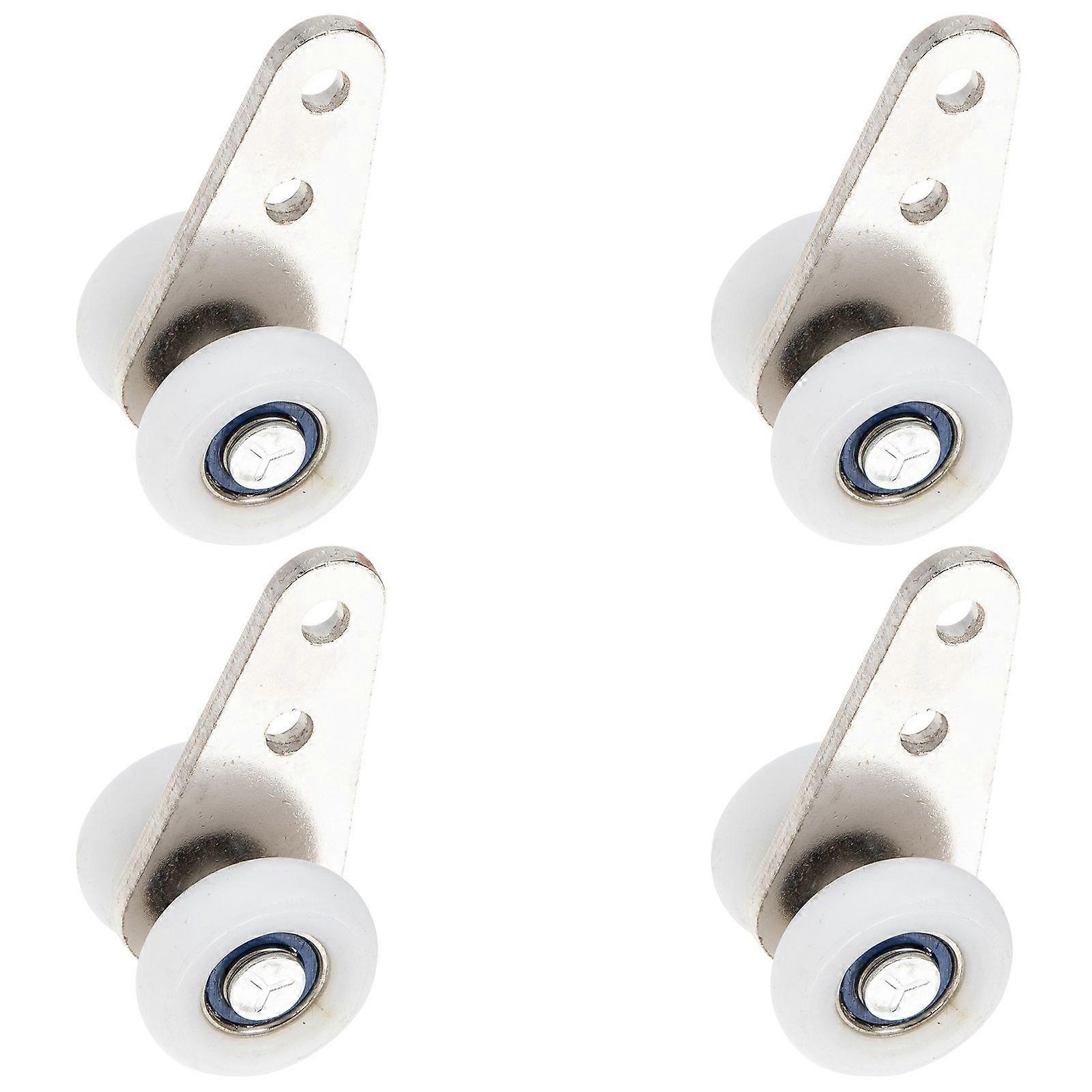 4Pcs Curtain Hanging Wheels Smoothly Sliding Rollers Nylon Mute Wheels