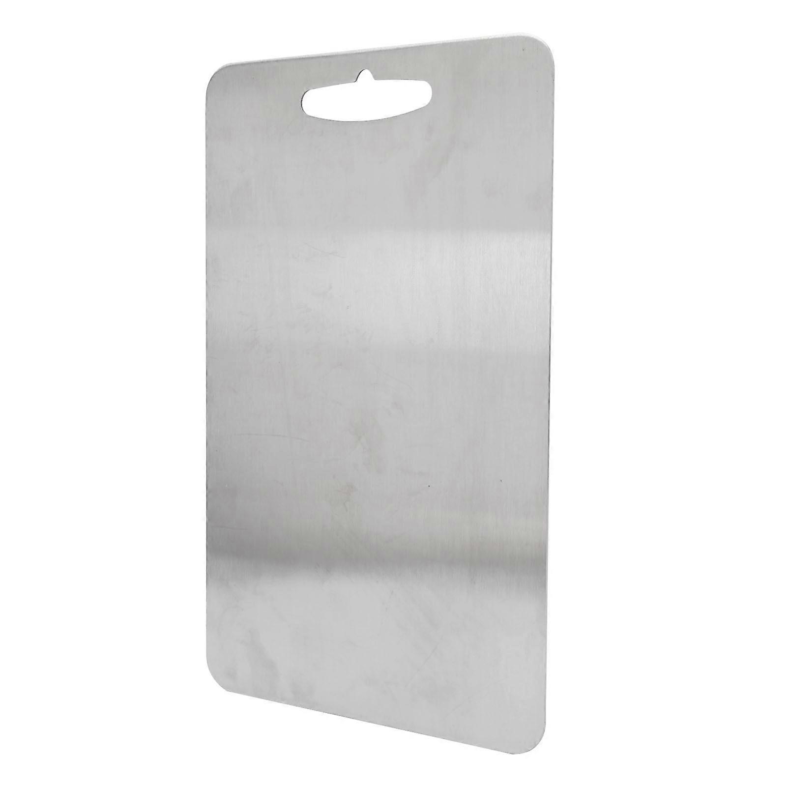 Multifunctional Doublesided Stainless Steel Chopping Board for Kitchen