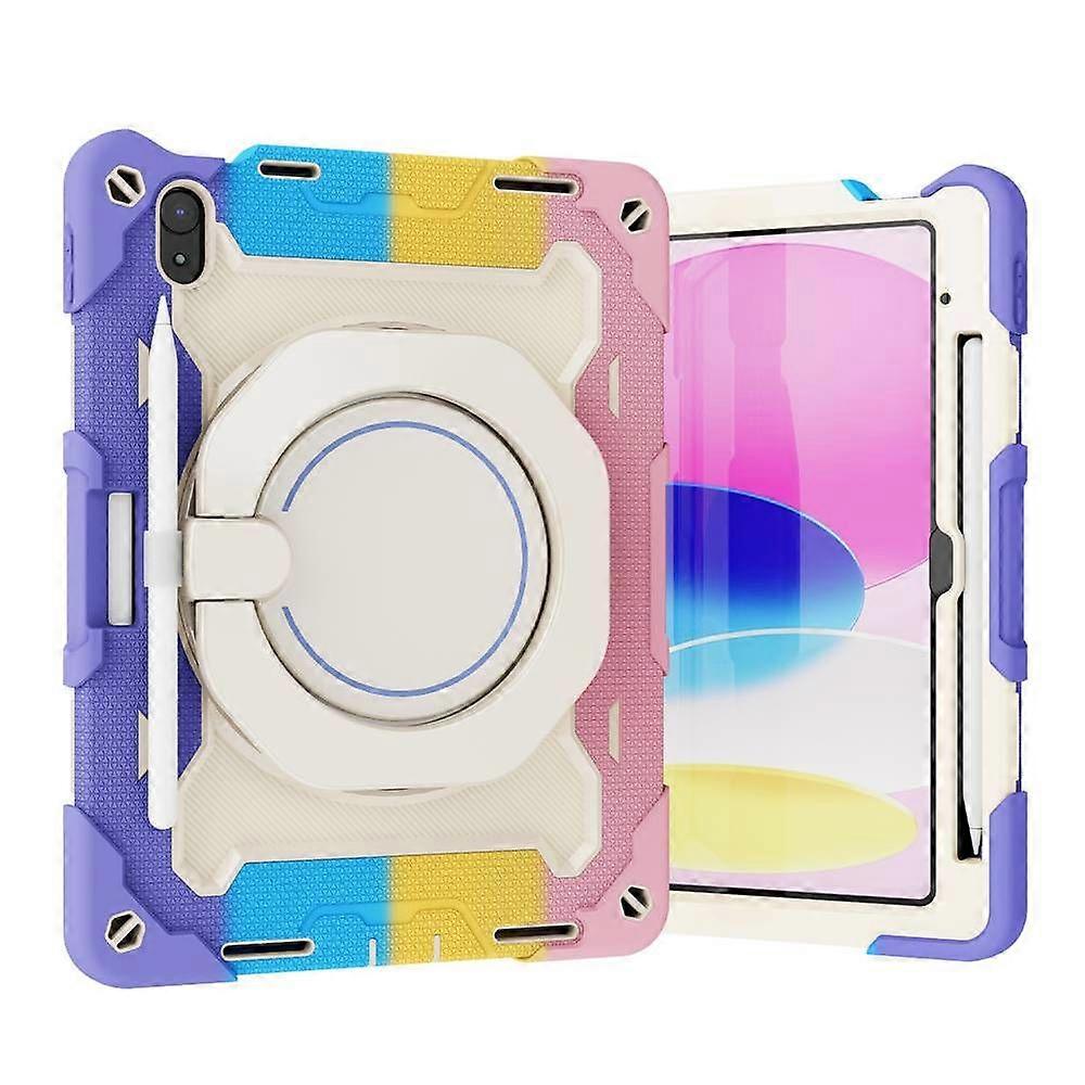 Case for Apple iPad (2022) Case - 3-in-1 Heavy Duty Shockproof Protective Cover with Rotundity Bracket and Shoulder Strap, 10.9" Tablet Case