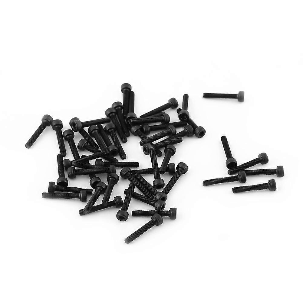 M3 Black Hex Socket Cap Head Screw Bolt Set (M3*18mm,Fully Threaded,50pcs)